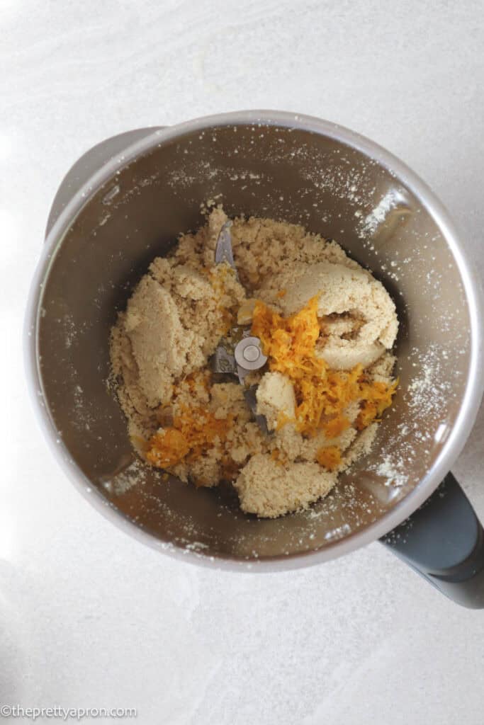 ground cashews, lemon zest and juice and honey in food processor